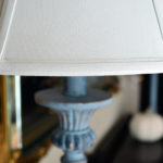 Chalk painted white lampshade