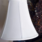 White Lampshade on a blue base