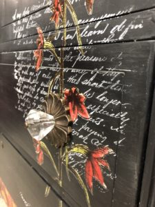 Dresser using IOD stamps and transfers