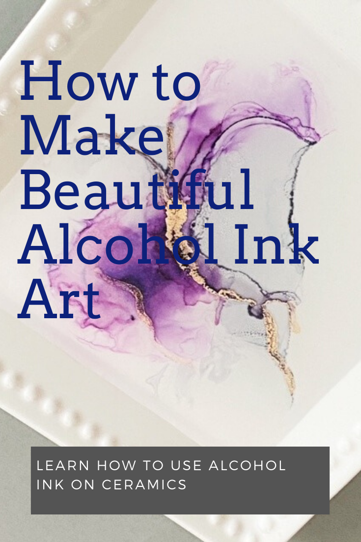 Create Beautiful Mini Pieces of Art with Alcohol Ink on Ceramic Dishes ...